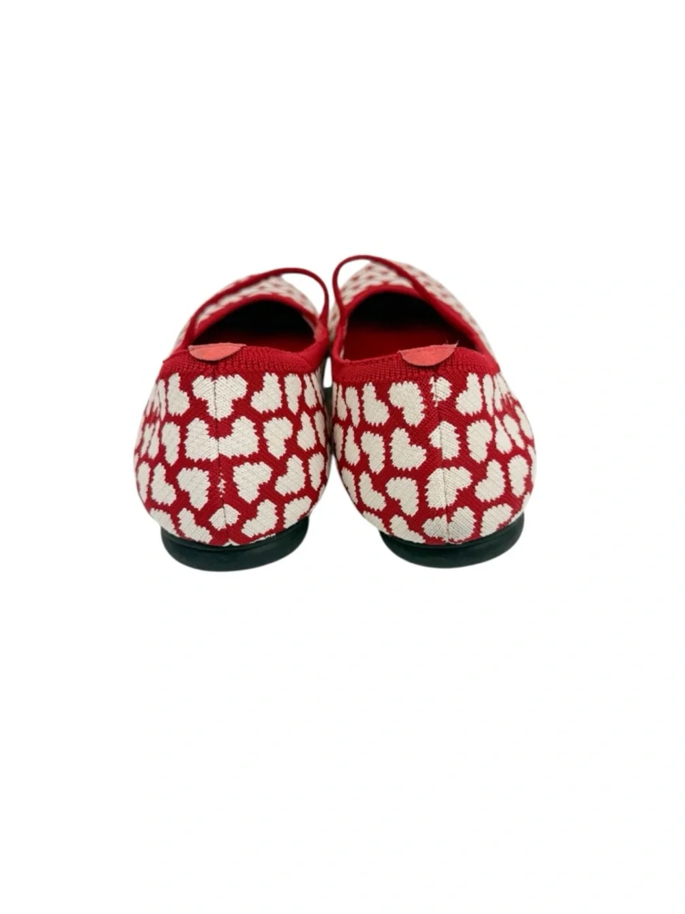 Vivaia Tamia Adaptall Almond Toe Mary Jane Flats Romantic Red Hearts Size 40/ 9